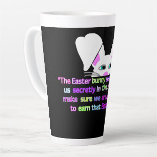 Je Te Vois, Bunny De Pâques, Grosse Mug De Latte