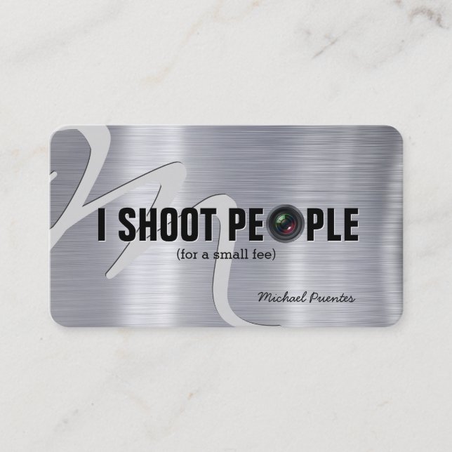 Je tire des personnes - carte de visite de (Devant)