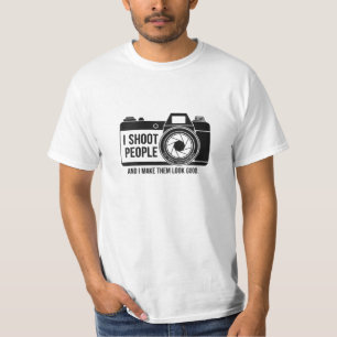 Je tire sur les gens T-shirt noir design