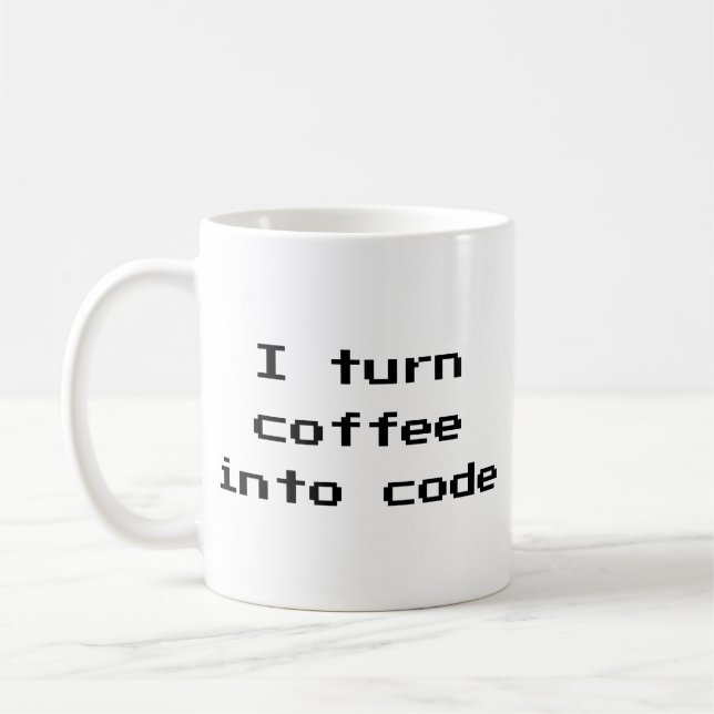 Je Transforme Le Café En Café De Code Mug (Gauche)