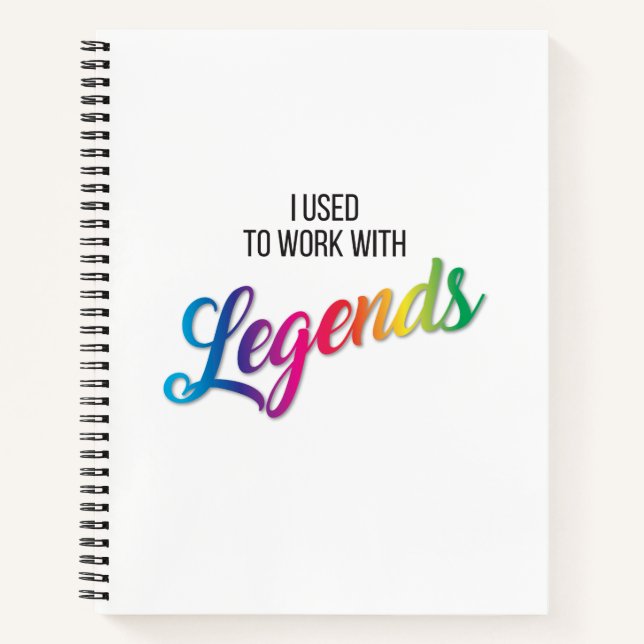 Je travaillais avec Legends Carnet (Devant)