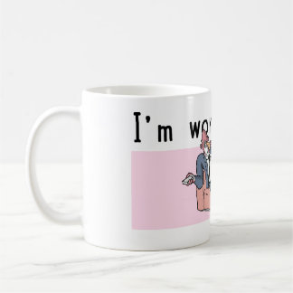 Je travaille à lui la tasse