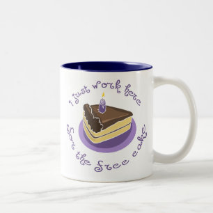 Je travaille juste ici librement la tasse de café