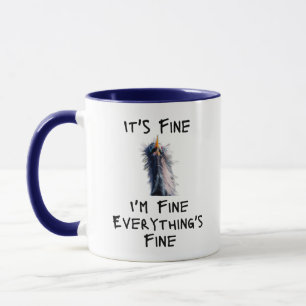 Je vais bien tout est bien Stress Chicken Mug