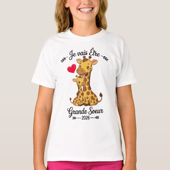 Je Vais être Grande Soeur 2026 T-Shirt (Front)