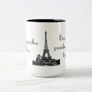 Je vais prendre mon café... Two-Tone coffee mug