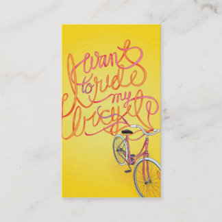 Je veux faire du vélo - carte de visite à 2 côtés