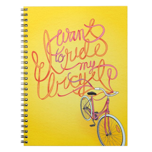 Je veux monter ma bicyclette - carnet (Devant)