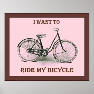 Je veux monter mon affiche vintage de bicyclette