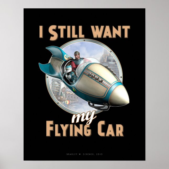 Je veux toujours mon affiche de voiture volante (1 (Devant)