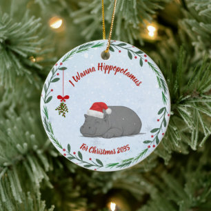 Je veux un hippopotame pour Noël ornement
