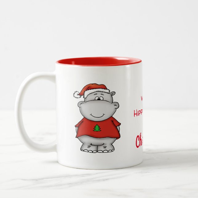 Je veux un hippopotame pour Noël - tasse mignonne (Gauche)