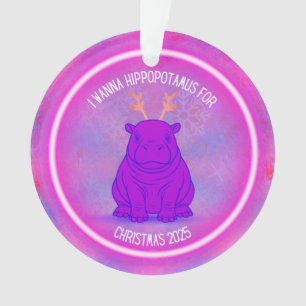 Je veux un hippopotame pour Noël - Violet