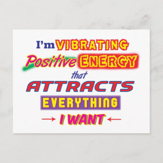 Je vibre la carte postale énergie positive