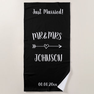 Je viens de marier M. et Mme serviette de plage po