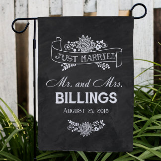 Je Viens De Marier M. & Mme Black Garden Drapeau