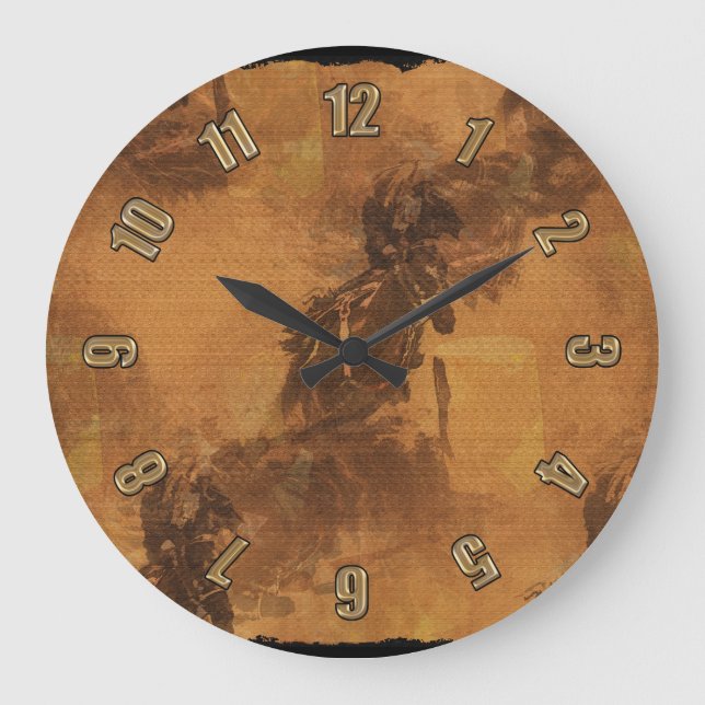 Je Vis À Barrel Race - Rodeo Event Grandes Horloge (Recto)