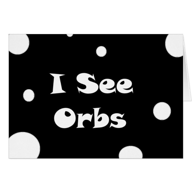 Je vois des cartes de voeux Orbs (Devant horizontal)