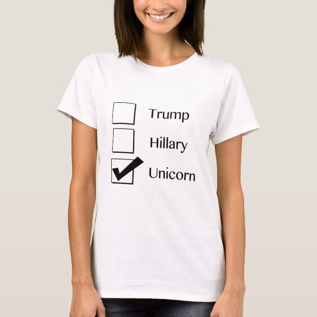 Je vote la T-shirt politique de la licorne (Devant)