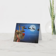 Je voudrais pouvoir voler. Carte de Noël