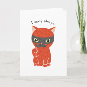 Je Vous Admire En Secret La Carte De Voeux Chat