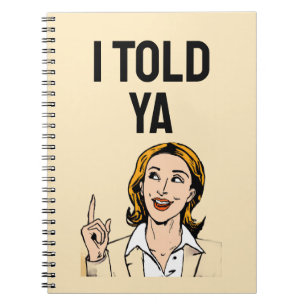 Je vous ai dit Cahier