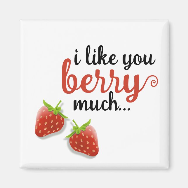 "Je vous aime beaucoup BERRY" Magnet (Devant)