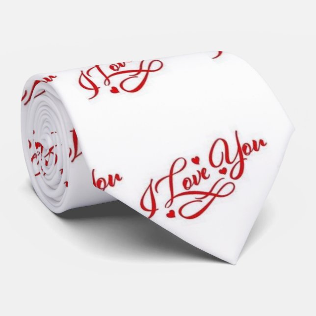 ***JE VOUS AIME*** LA CRAVATE D'AMOUR POUR LUI (Roulé)