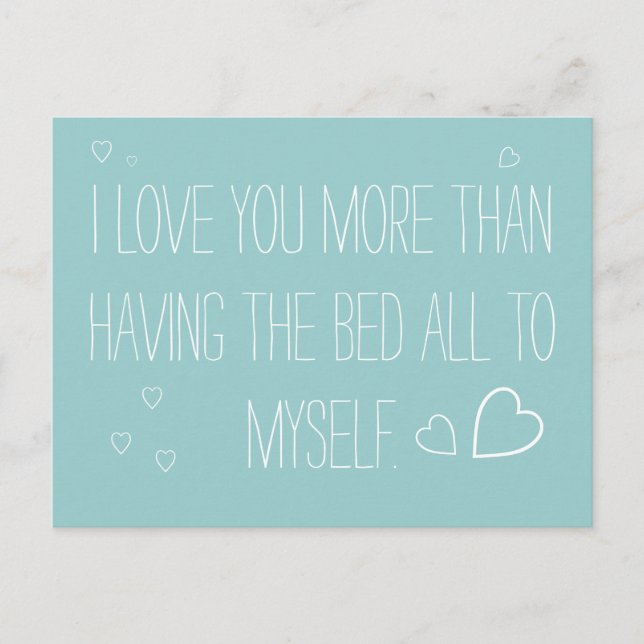 Je vous aime plus vous manquez carte postale longu (Devant)