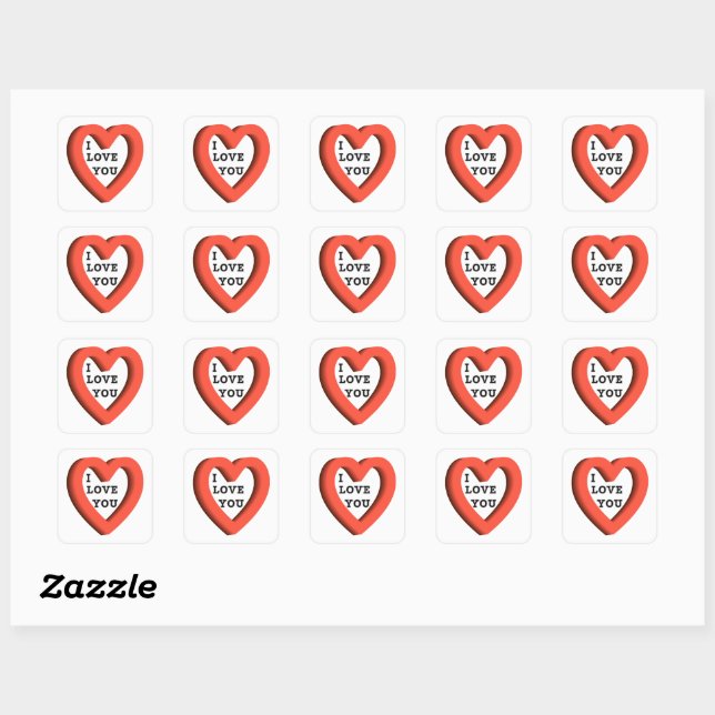 je vous aime Sticker (Feuille)