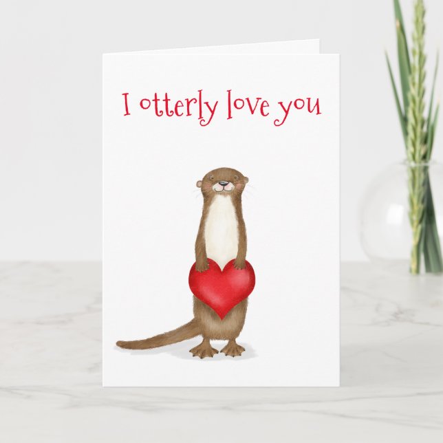Je vous aime tout à l'outarde mignonne carte de la (Devant)