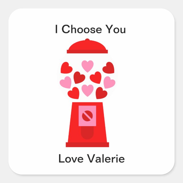 Je vous choisis Sticker Gumball Saint-Valentin (Devant)