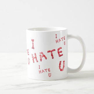 Je vous déteste tasse de tasse de café de coeur de