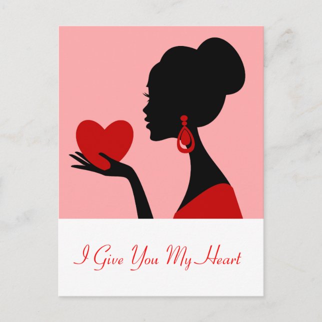 Je vous donne ma carte postale de Saint-Valentin (Devant)