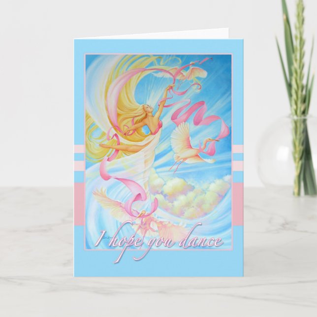 Je vous espère carte de voeux de danse (Devant)