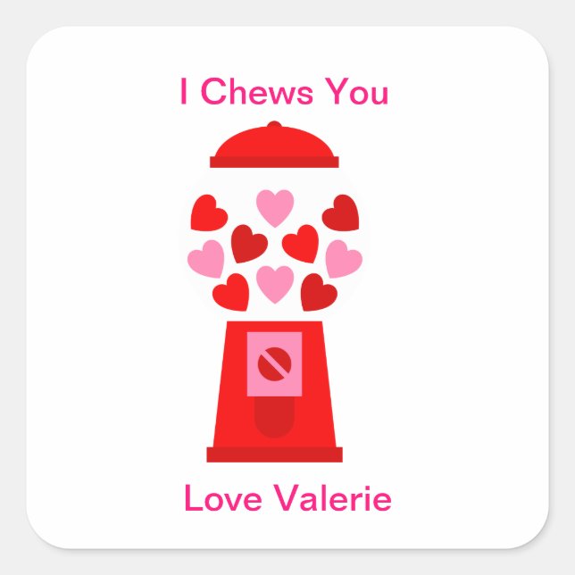 Je vous mâche Sticker Valentine Party Favoriser (Devant)