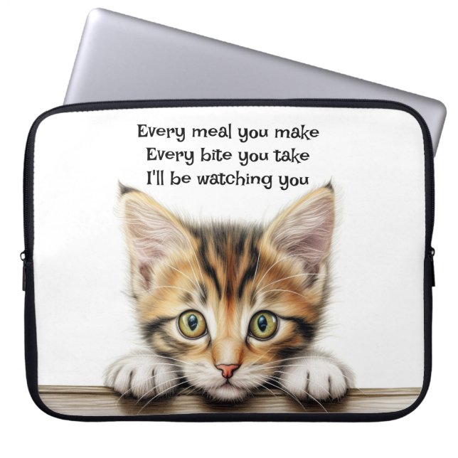 Je vous regarderai Drôle sac électronique de chat (Devant)