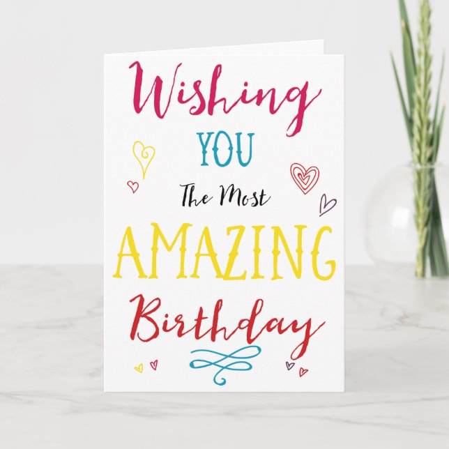 Je vous souhaite une joyeuse carte d'anniversaire  (Devant)