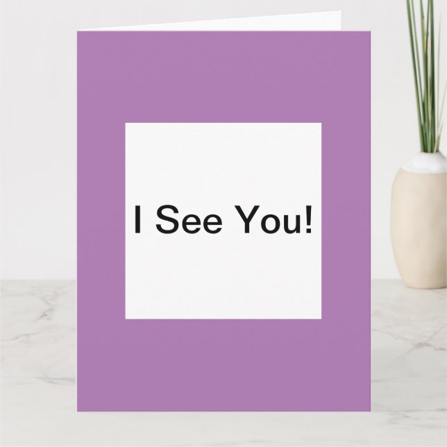 Je Vous Vois Carte De Voeux Vide (Devant)