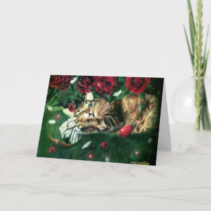 Jealous Cat anti-Valentine Greeting Card