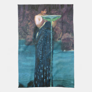 Jealous Circe, John William Waterhouse Kitchen Towel
