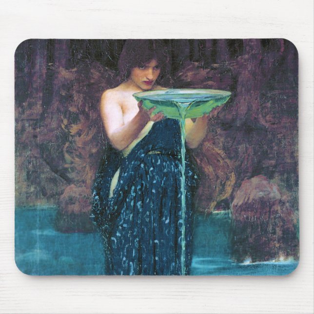 Jealous Circe, John William Waterhouse Mouse Pad (Front)