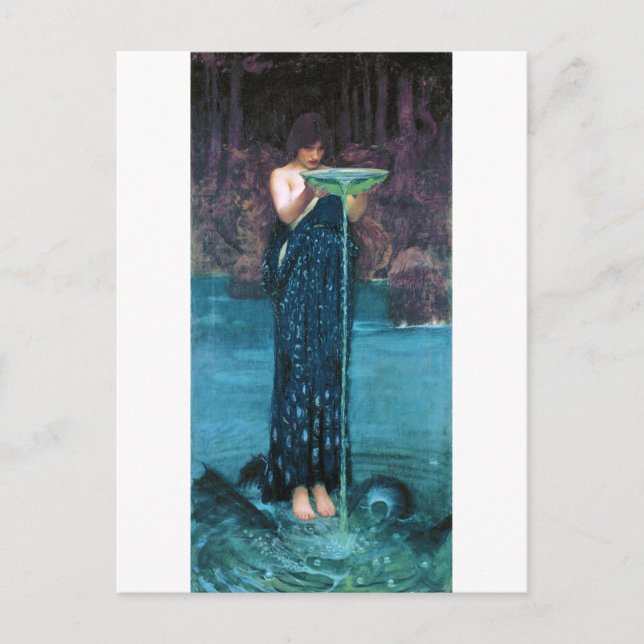 Jealous Circe, John William Waterhouse Postcard (Front)