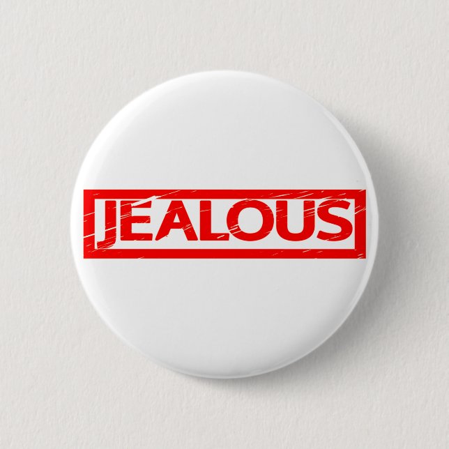 Jealous Stamp 2 Inch Round Button (Front)