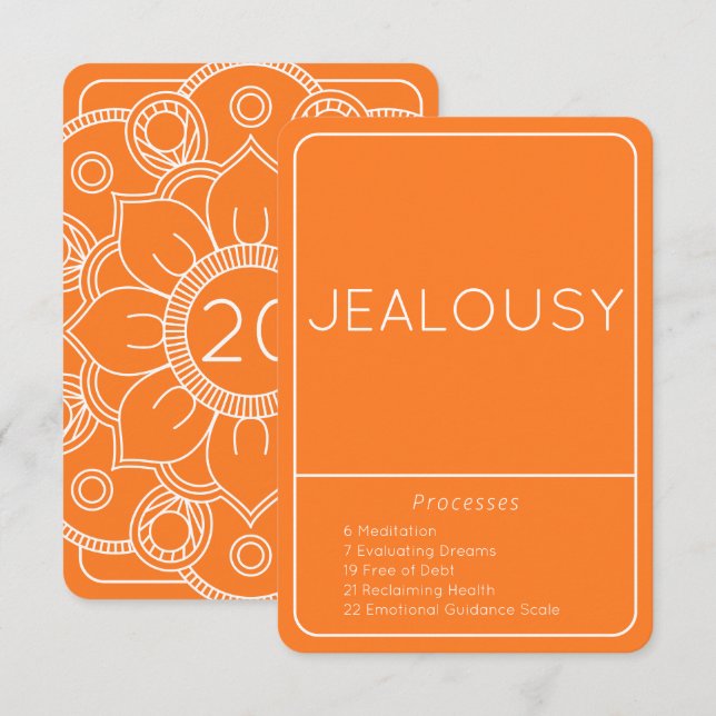 Jealousy LOA Emotion Processes Orange Card (Front/Back)