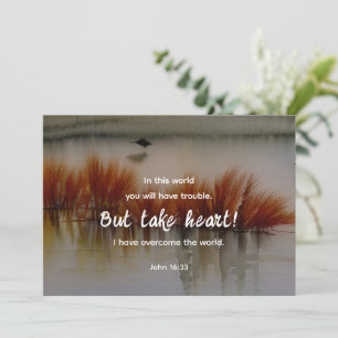 Jean 16:33 J'ai surmonté la Bible Verse Carte Plat