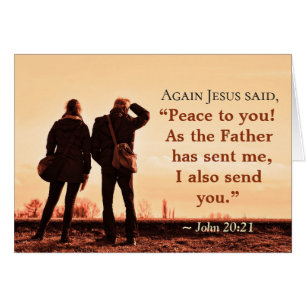 Jean 20:21 Comme le Père m'a envoyé, je vous envoi
