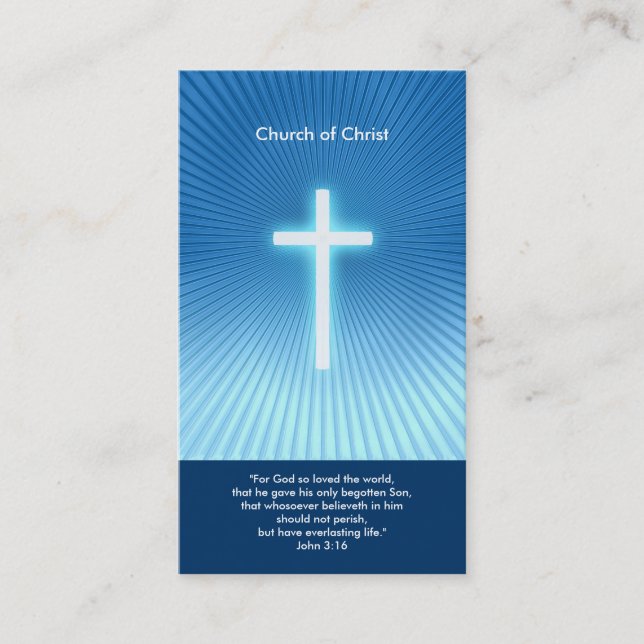 Jean 3:16 - Carte de visite chrétien (Devant)