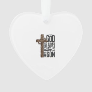 Jean 3_16 Croix Gravure Vintage Design Chrétien