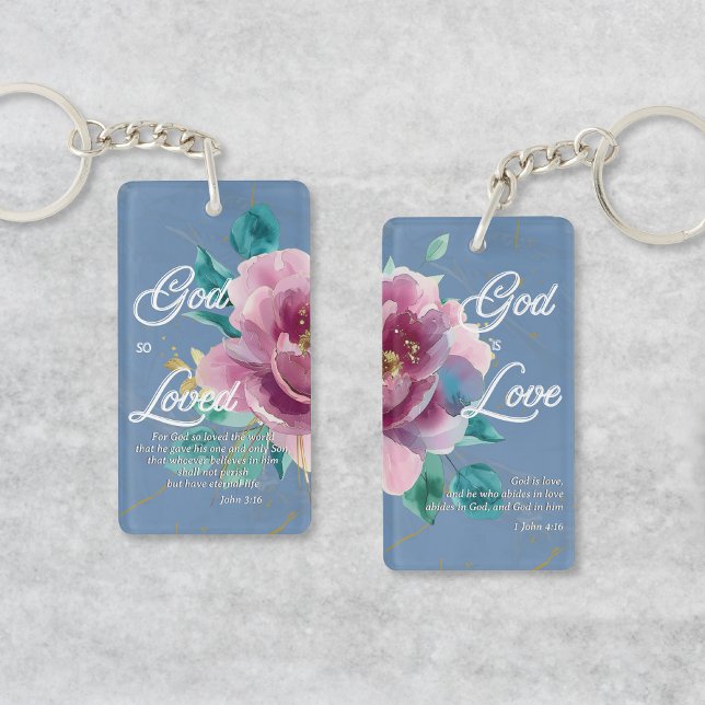 Jean 3:16 Dieu aime rose floral chrétien (Créateur téléchargé)